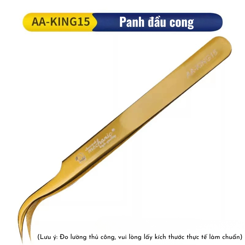 Panh Nhíp Mechanic KING 11/15 tweezer đầu cong - thẳng dùng câu dây, gắp linh kiện