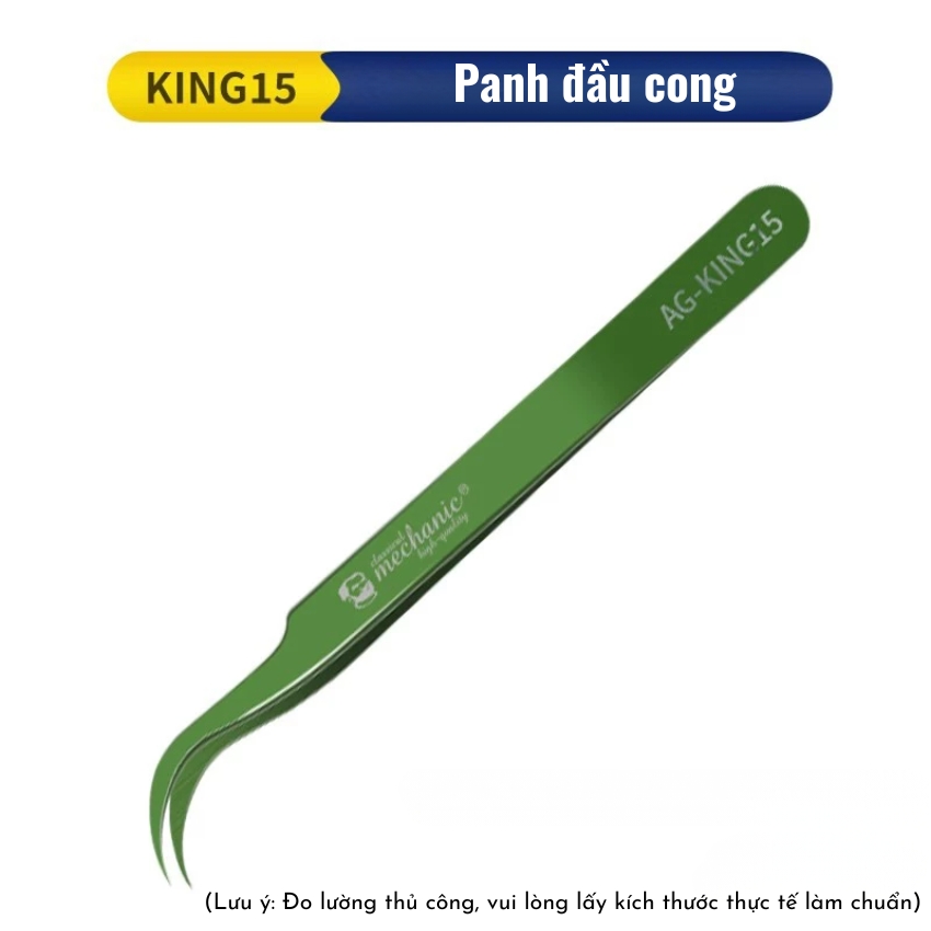 Panh Nhíp Mechanic KING 11/15 tweezer đầu cong - thẳng dùng câu dây, gắp linh kiện