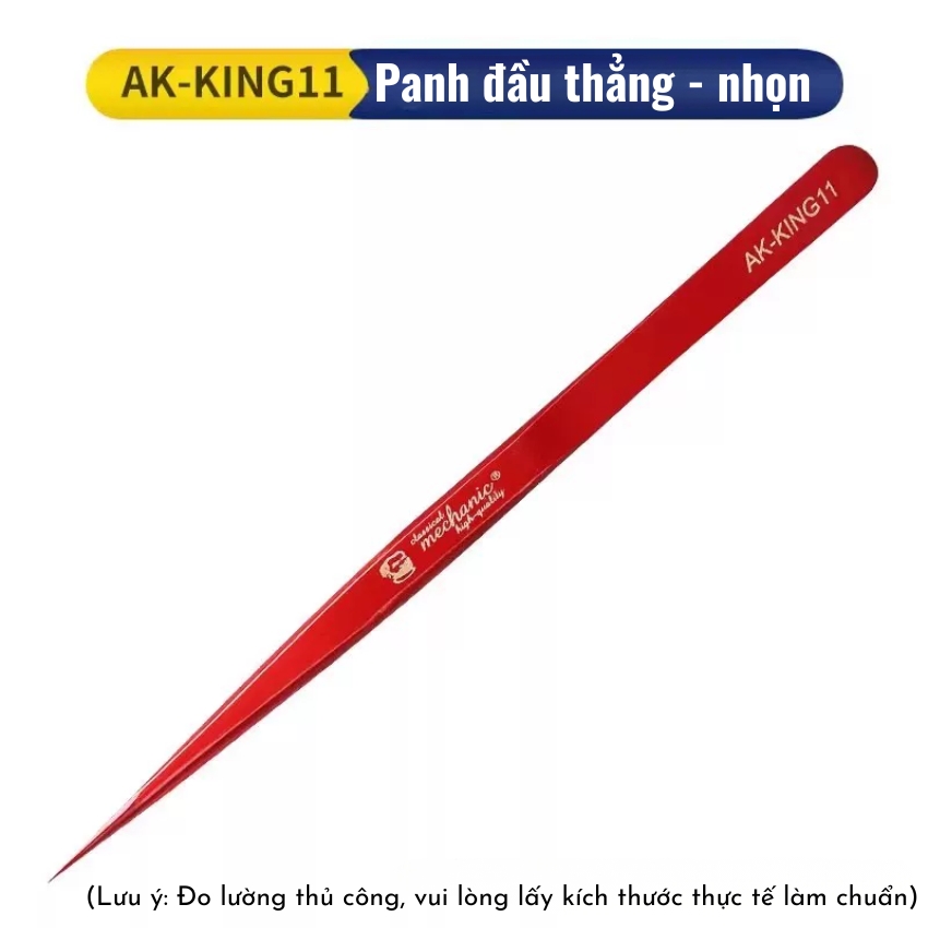 Panh Nhíp Mechanic KING 11/15 tweezer đầu cong - thẳng dùng câu dây, gắp linh kiện - Ảnh 9