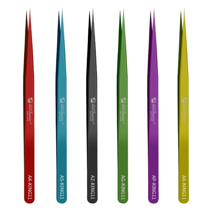 Panh Nhíp Mechanic KING 11/15 tweezer đầu cong - thẳng dùng câu dây, gắp linh kiện