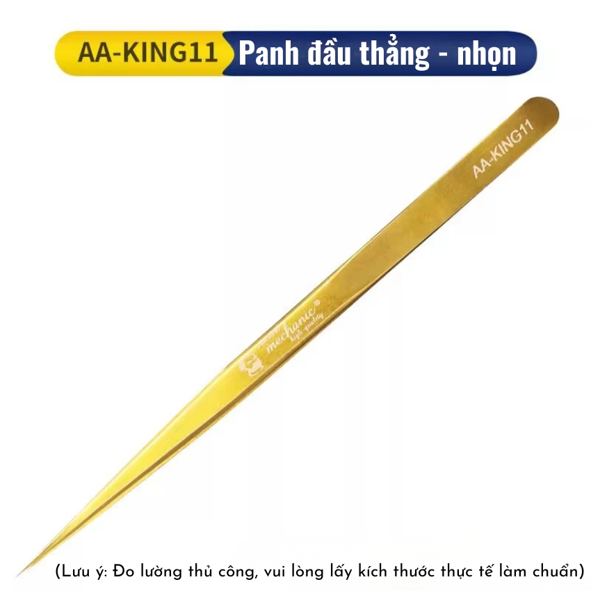 Panh Nhíp Mechanic KING 11/15 tweezer đầu cong - thẳng dùng câu dây, gắp linh kiện