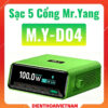 Sạc 5 cổng Mr.Yang D04 100W fast charger for multiple devices