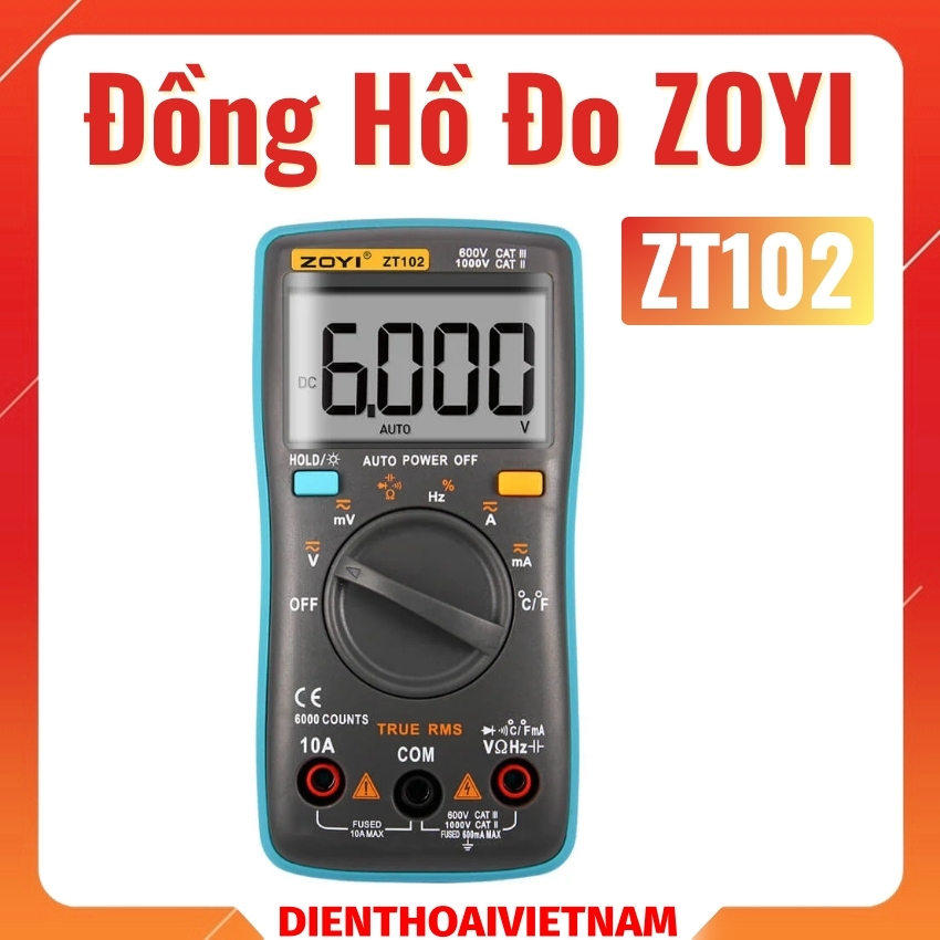 Đồng hồ đo ZOYI ZT102 multimeter - đồng hồ vạn năng