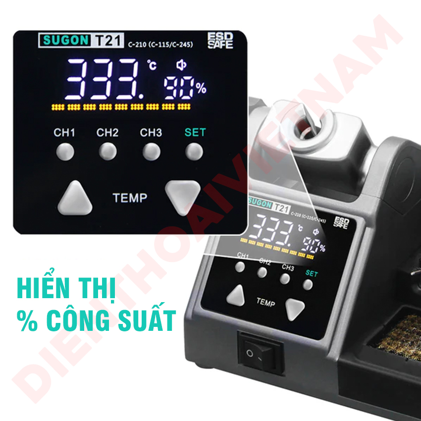 Máy hàn Sugon T21 Soldering Station hỗ trợ C115 / C210 / C245