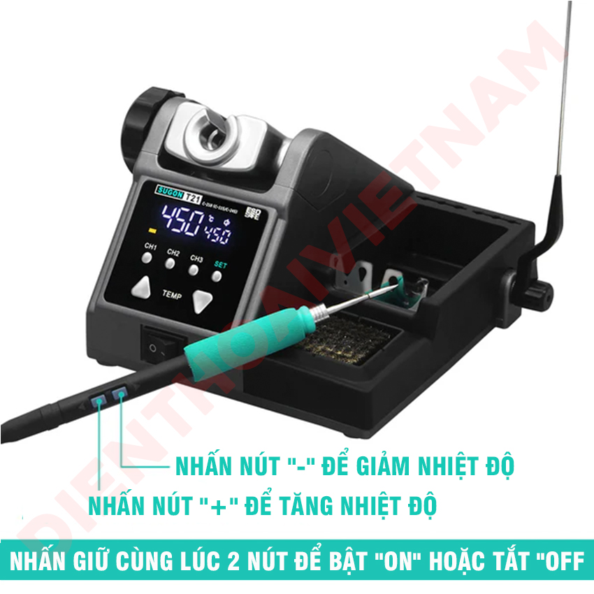 Máy hàn Sugon T21 Soldering Station hỗ trợ C115 / C210 / C245 chuyên sửa chữa điện thoại - Ảnh 13