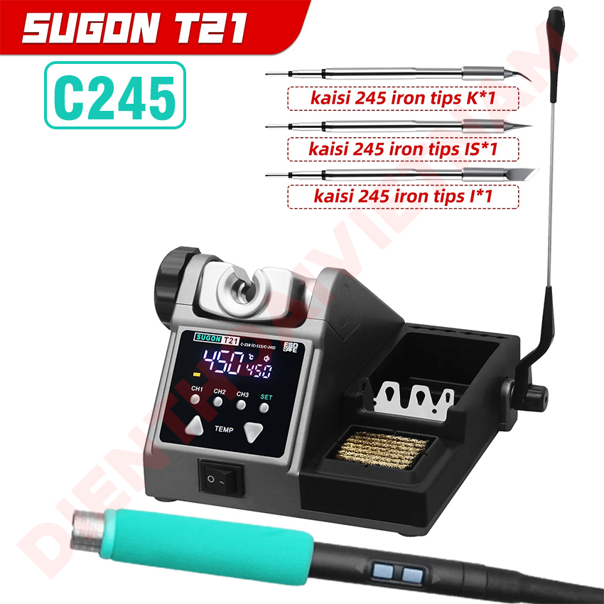 Máy hàn Sugon T21 Soldering Station hỗ trợ C115 / C210 / C245 chuyên sửa chữa điện thoại - Ảnh 2