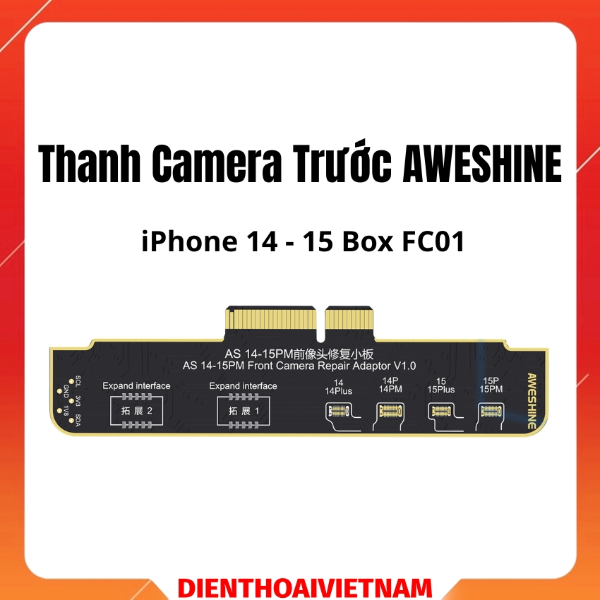 Thanh Camera Trước iPhone 14 - 15 AWESHINE Box FC01
