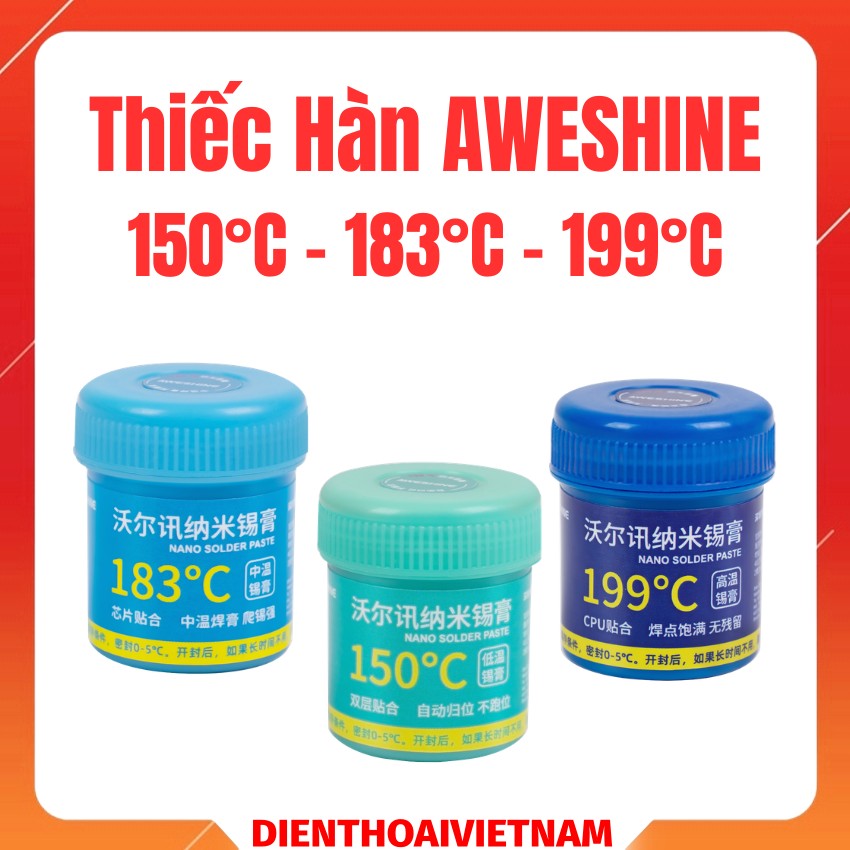 Thiếc Hàn AWESHINE Solder Paste 150°C - 183°C - 199°C