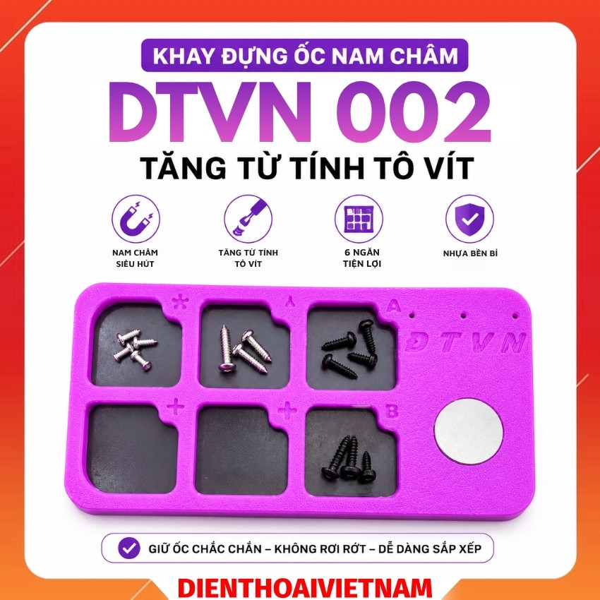 Khay đựng ốc nam châm DTVN 002, tăng từ tính tô vít
