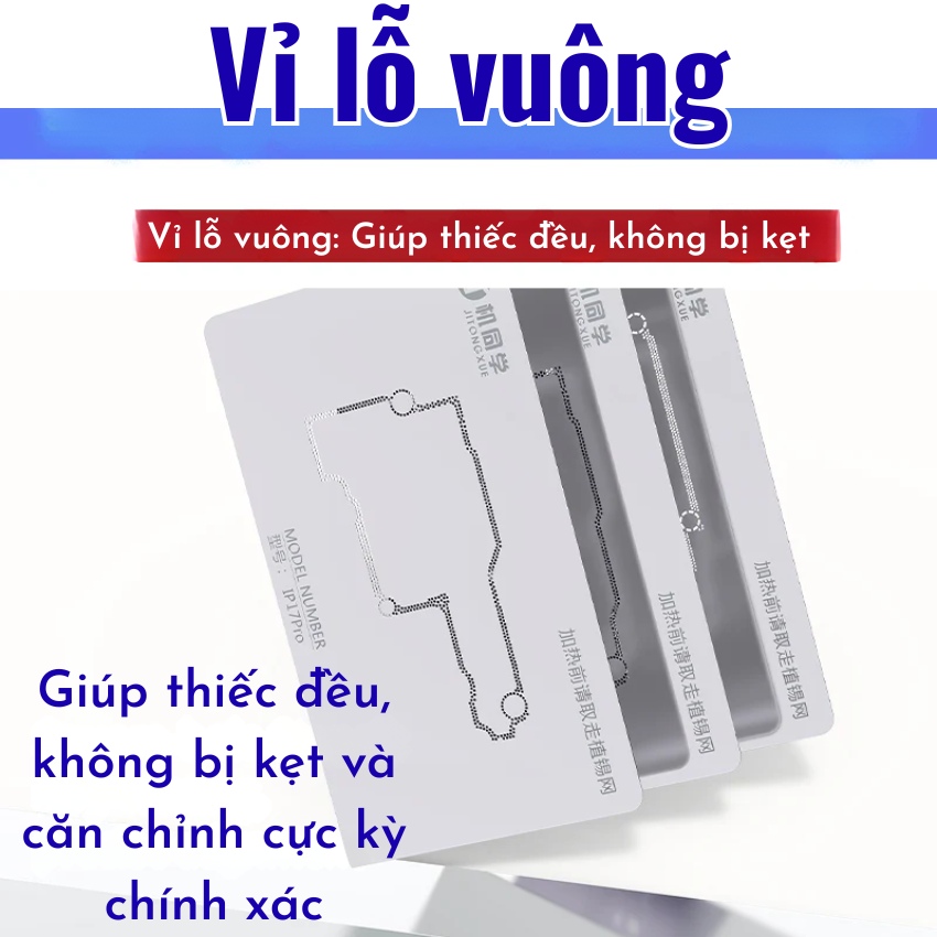 Đế làm chân viền JTX M29 iPhone X – 17ProMax Mid-Layers Reballing Platform có hút nam châm, không cần giữ tay
