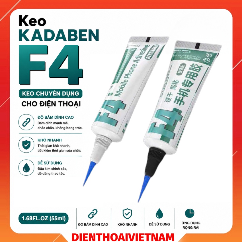 Keo dán Kadaben F4 55ml Mobile Phone Adhesive, dán khung - nắp lưng đa năng