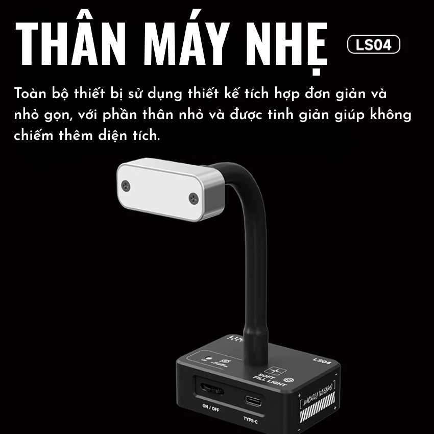 Đèn trợ sáng Luowei LS04 Soft Fill Light, hỗ trợ soi mạch – cpu – linh kiện