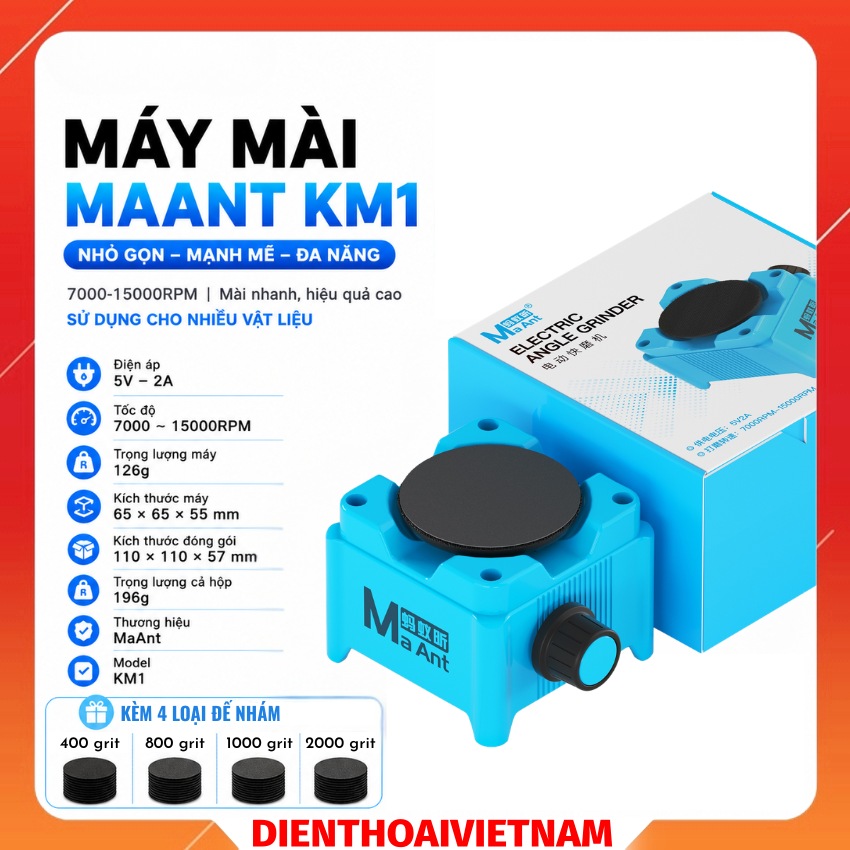 Máy mài MaAnt KM1 Grinding Machine đánh bóng, mài panh nhíp, lưỡi dao đa năng