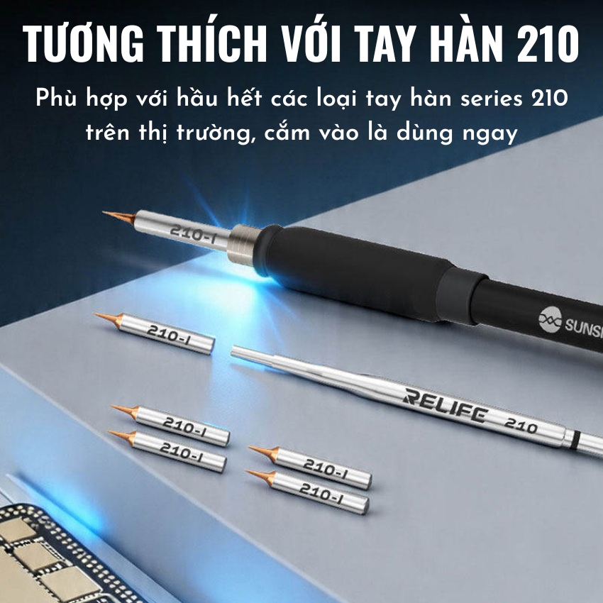Mũi hàn Relife 210-I Soldering Iron Tip, siêu nhọn - chuyên dùng câu dây
