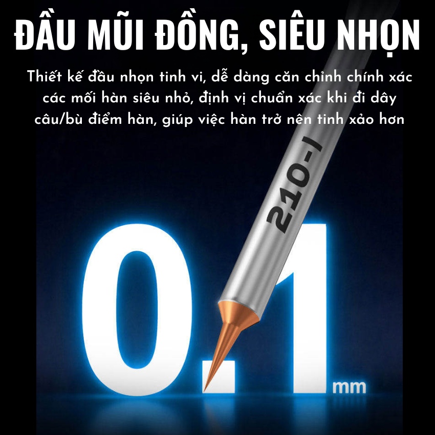 Mũi hàn Relife 210-I Soldering Iron Tip, siêu nhọn - chuyên dùng câu dây