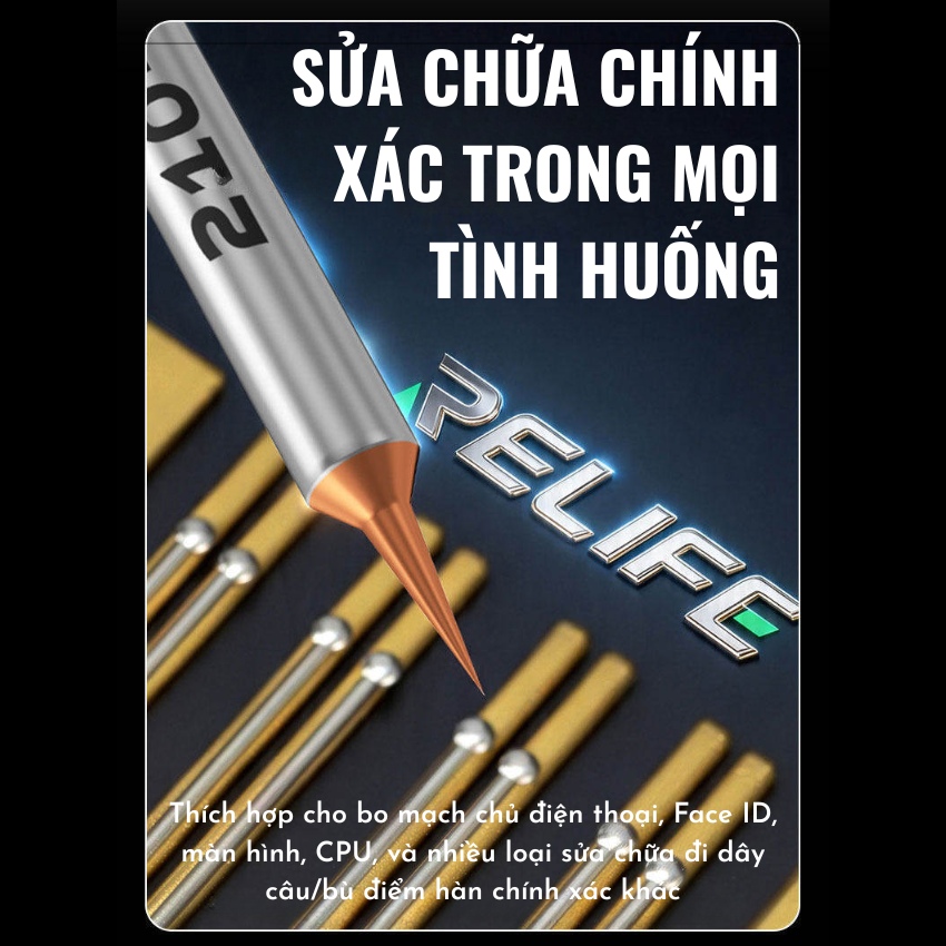 Mũi hàn Relife 210-I Soldering Iron Tip, siêu nhọn - chuyên dùng câu dây - Ảnh 3