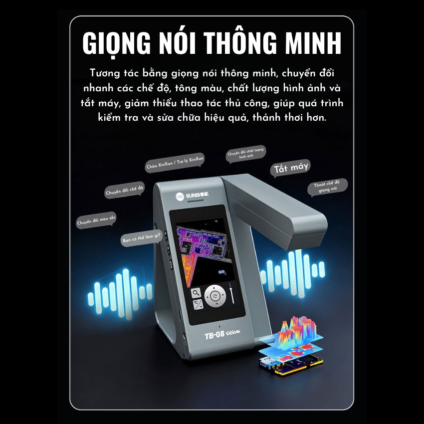 Camera nhiệt Sunshine TB-08 Ultra Digital Infrared Thermal Camera, camera hồng ngoại - màn hình 4 inch
