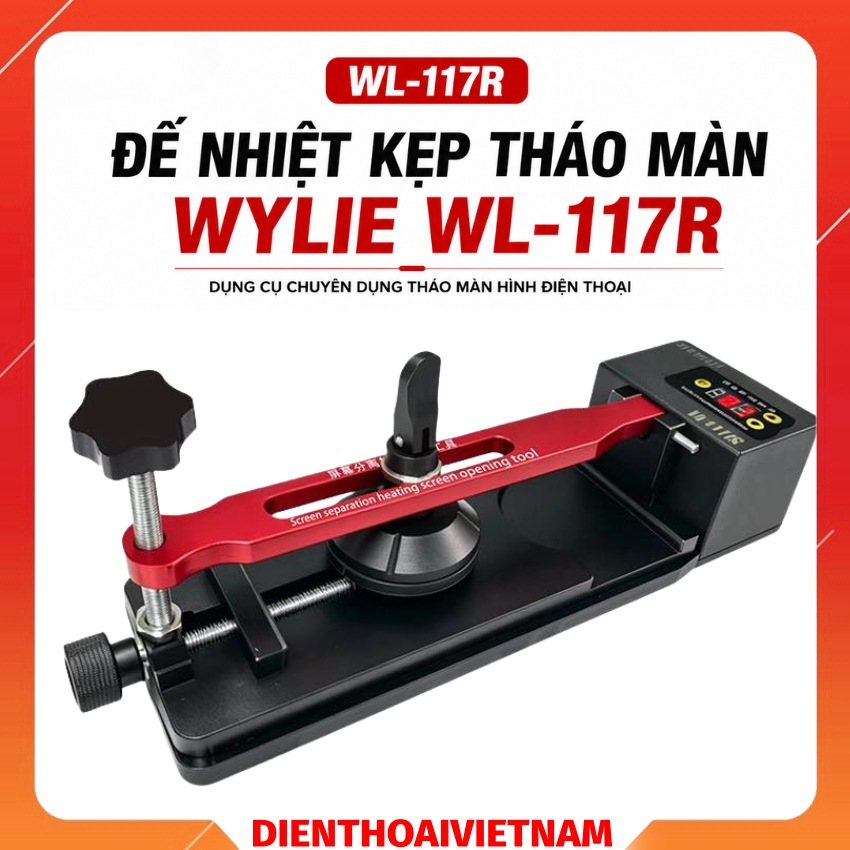 Đế nhiệt kẹp tháo màn Wylie WL-117R Screen Separation Heating Screen Opener, hỗ trợ iPhone - Android