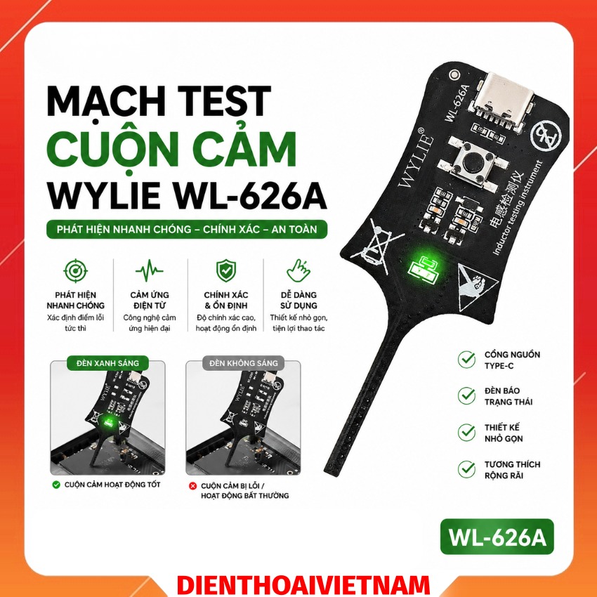 Mạch test cuộn cảm Wylie WL-626A Inductor testing instrument