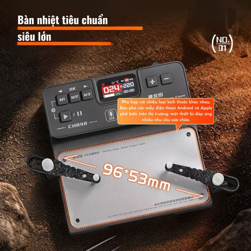 Đế nhiệt tách main YCS CH898 Professional Heating Platform