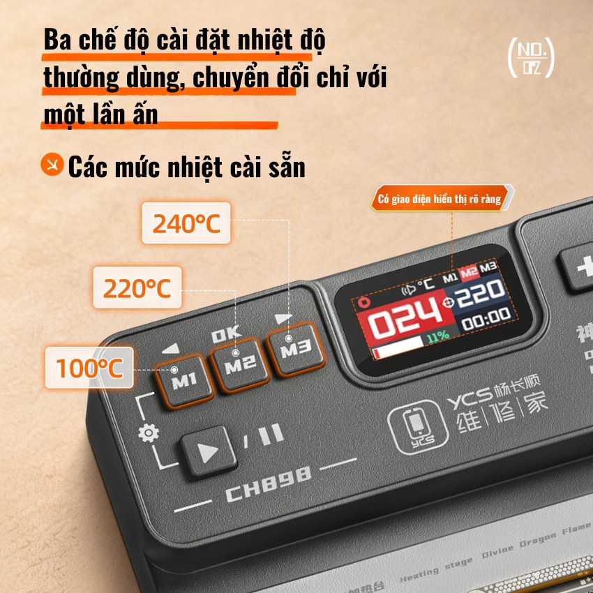 Đế nhiệt tách main YCS CH898 Professional Heating Platform