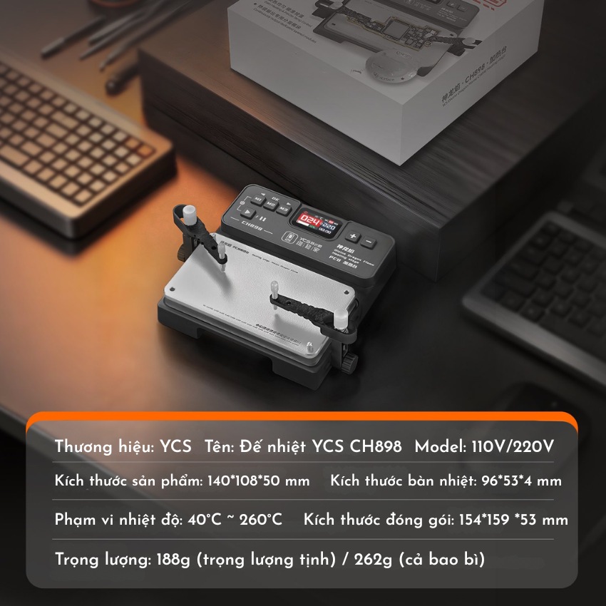 Đế nhiệt tách main YCS CH898 Professional Heating Platform