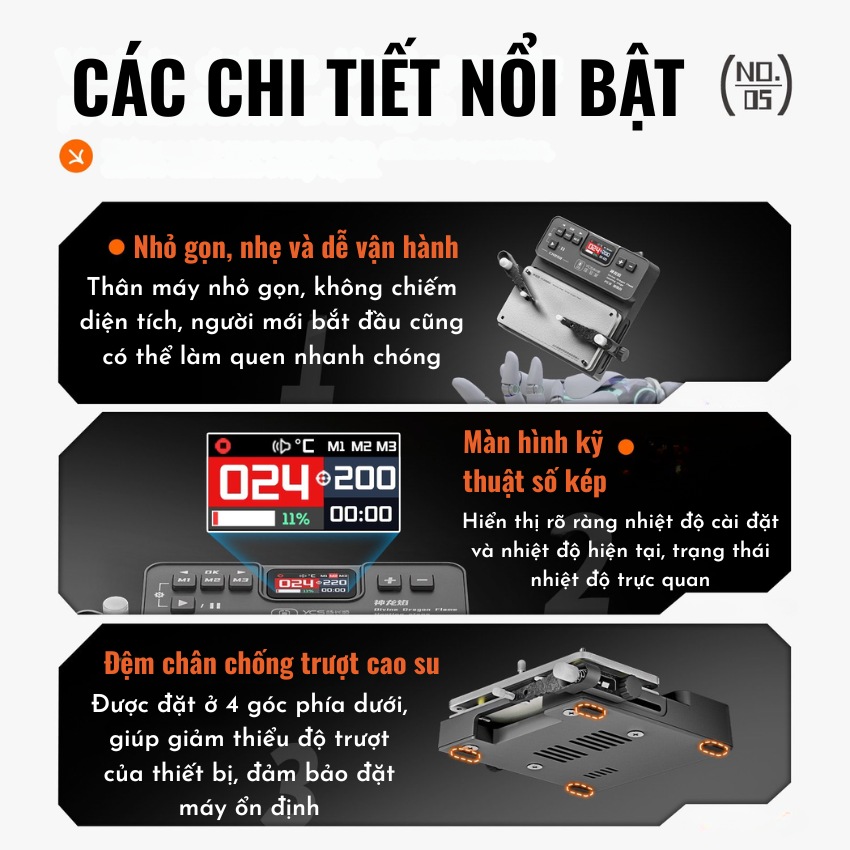 Đế nhiệt tách main YCS CH898 Professional Heating Platform