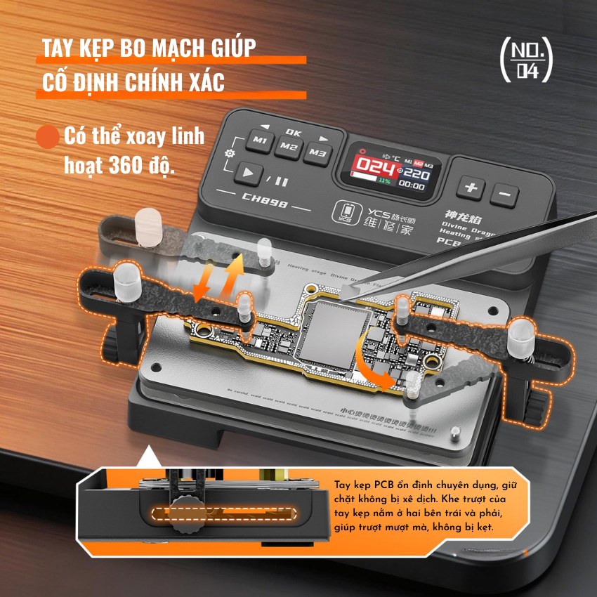 Đế nhiệt tách main YCS CH898 Professional Heating Platform