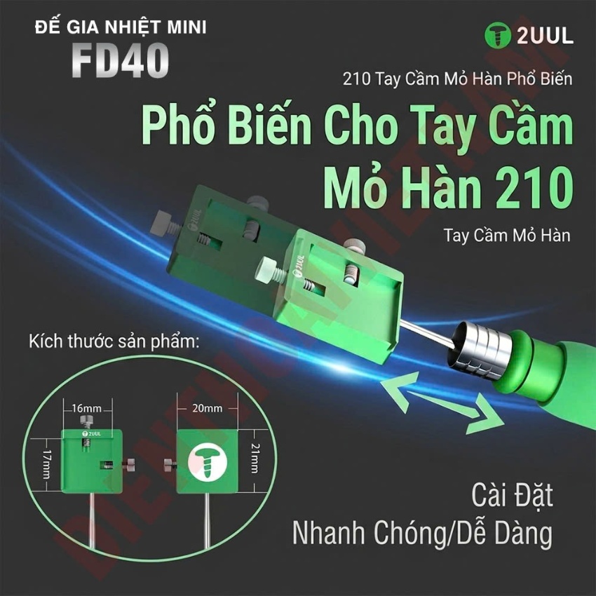 Đế gia nhiệt mini 2UUL FD40 Chip Heating Glue Removal Station
