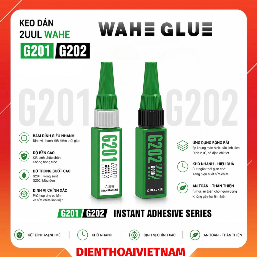 Keo dán 2UUL WAHE G201 G202 Instant Adhesive Series, dán màn - dán khung đa năng