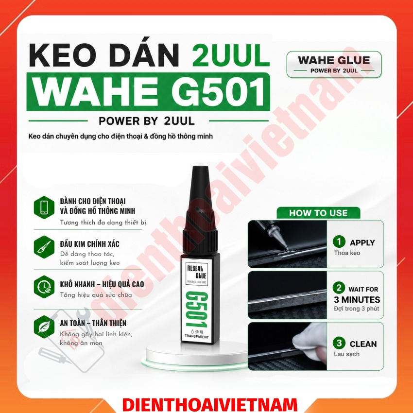Keo dán 2UUL WAHE G501 ReSeal Glue dán màn điện thoại, đồng hồ