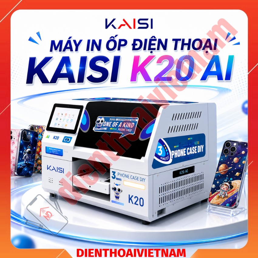 Máy in ốp điện thoại Kaisi K20 AI Kaisi K20 AI Phone Case Printer hỗ trợ iPhone & Android
