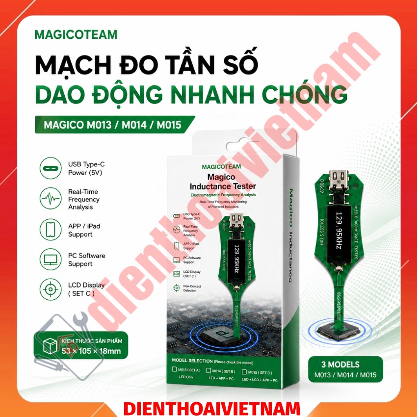 Mạch đo tần số dao động nhanh chóng Magico M013/M014/M015 Inductance Tester