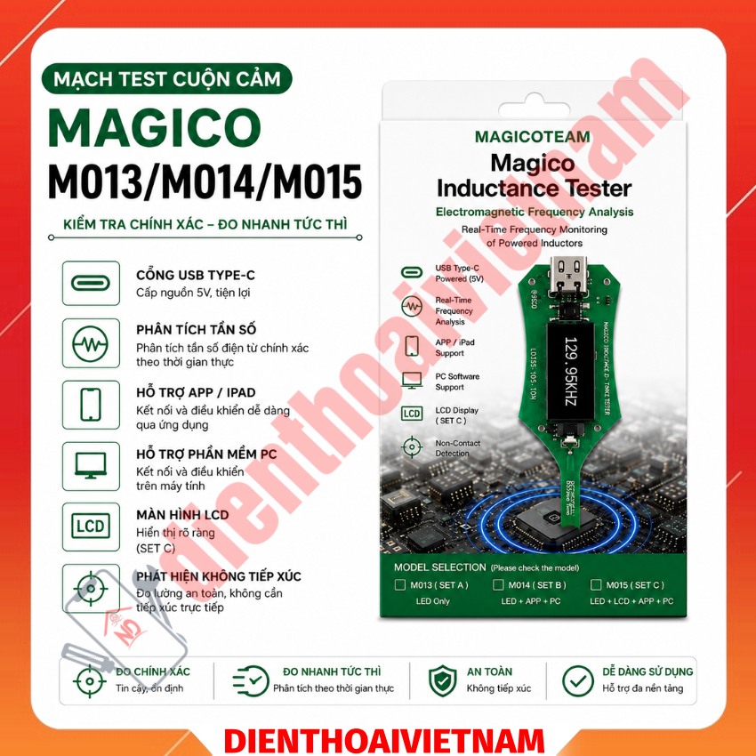 Mạch test cuộn cảm M013/M014/M015 Inductance Tester