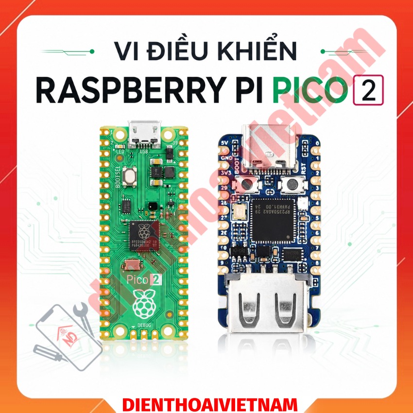 Vi điều khiển Raspberry Pi Pico 2 RP2350A USB Mini Development Board