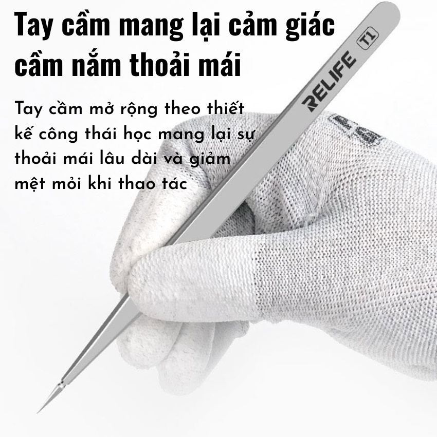 Panh Nhíp Relife T1 Tweezer đầu thẳng, siêu nhọn
