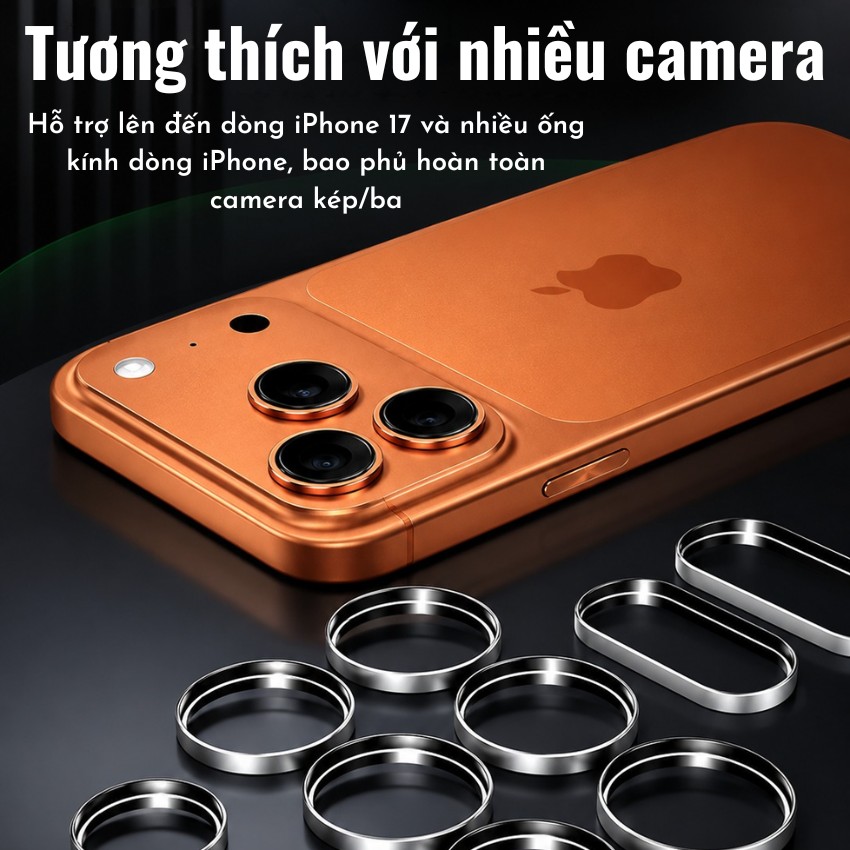 Nắp bảo vệ Camera Relife TX6 Phone lens protective cover set hỗ trợ iPhone 8 - 17 ProMax