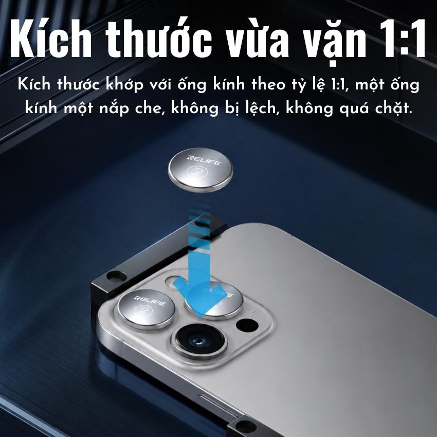 Nắp bảo vệ Camera Relife TX6 Phone lens protective cover set hỗ trợ iPhone 8 - 17 ProMax