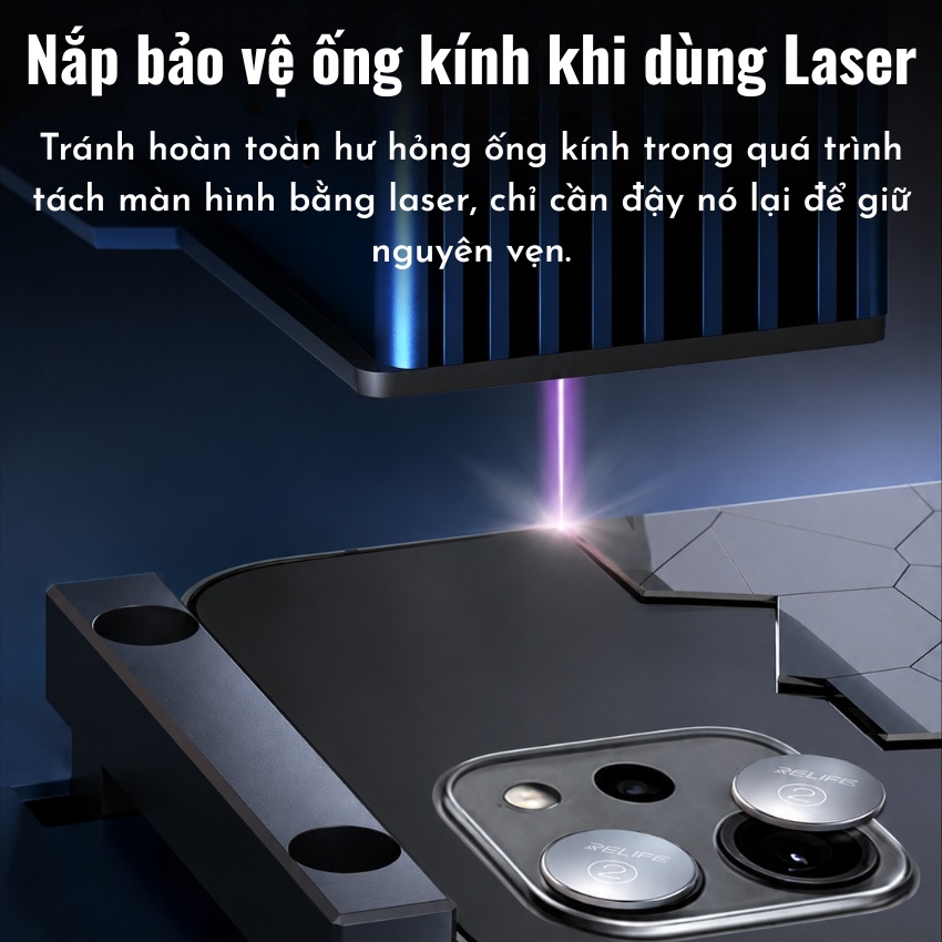 Nắp bảo vệ Camera Relife TX6 Phone lens protective cover set hỗ trợ iPhone 8 - 17 ProMax