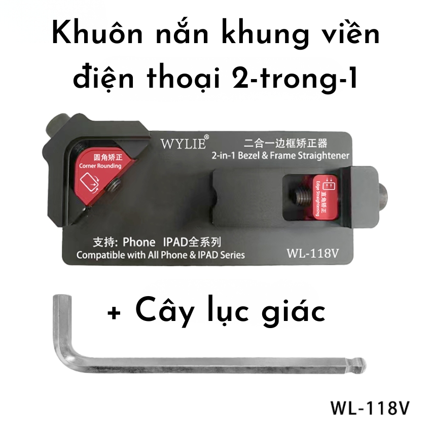 Khuôn nắn khung viền Wylie WL-118V 2 trong 1 Phone frame straightener