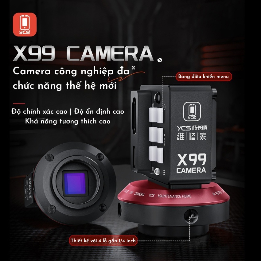 Camera HDMI YCS X99 Industrial Camera quay siêu nét, kết nối kính hiển vi