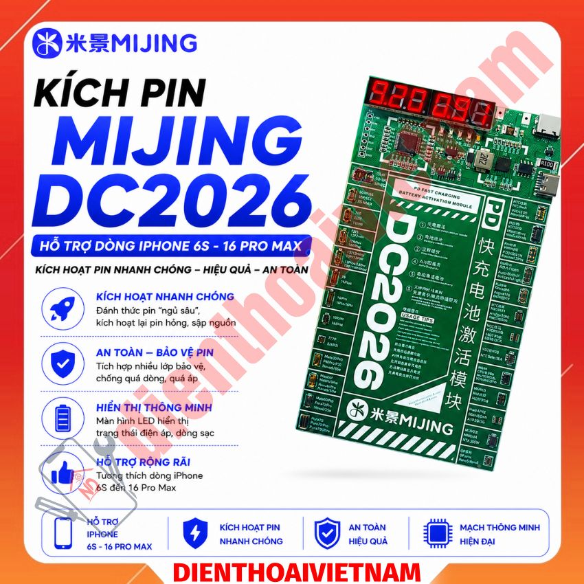 kích pin MIJING DC2026