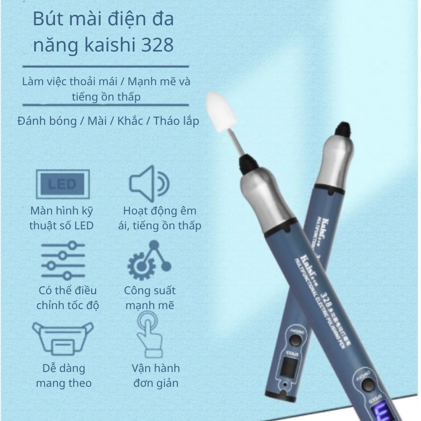 Máy Mài Mini Kaisi 328 Đa Năng: Lựa Chọn Hoàn Hảo Cho Sửa Chữa Điện Tử Và Chế Tác