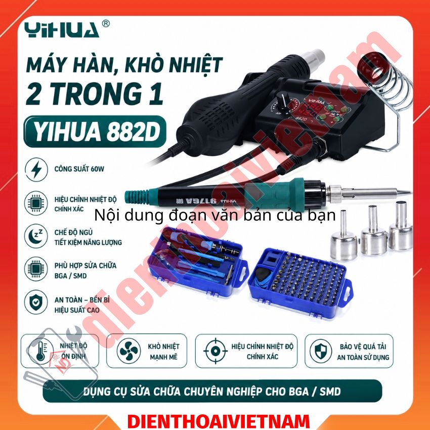 Máy Hàn Khò Nhiệt YIHUA 882D
