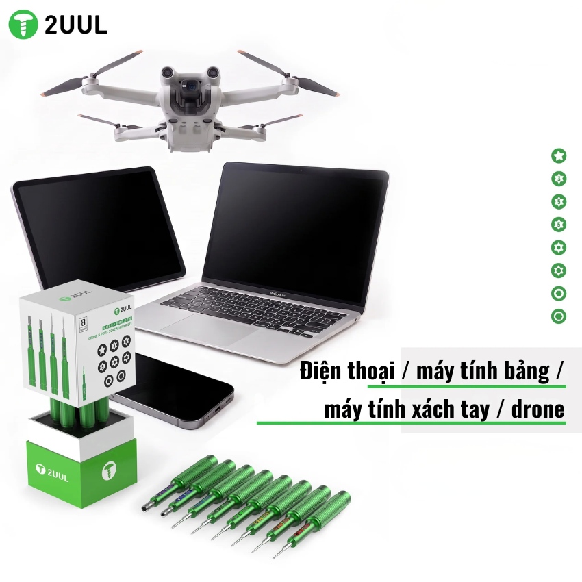Bộ tô vít 2UUL SD95 Screwdriver Set sửa chữa điện thoại, máy tính đa năng