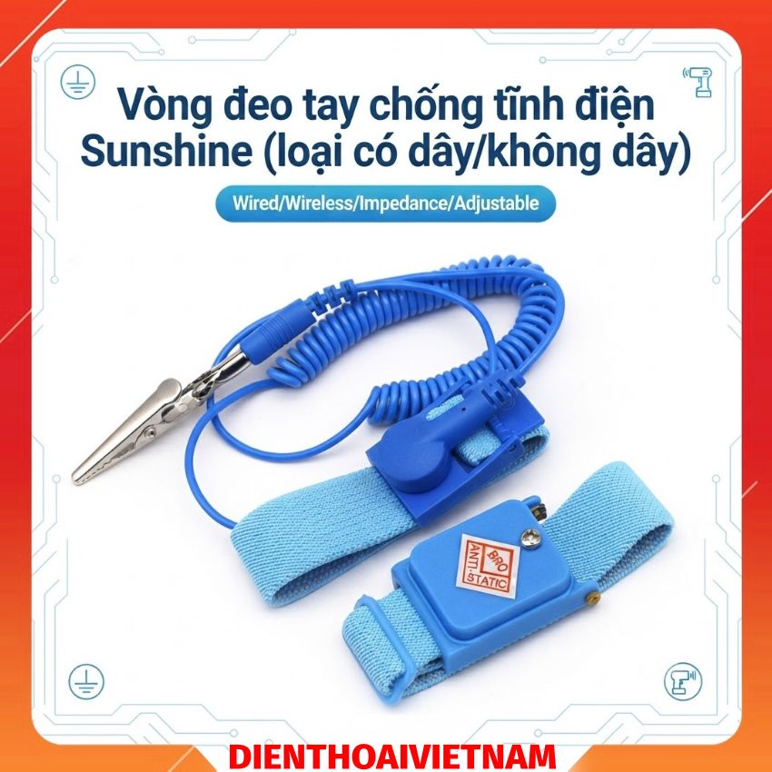 Vòng tay chống tĩnh điện Sunshine