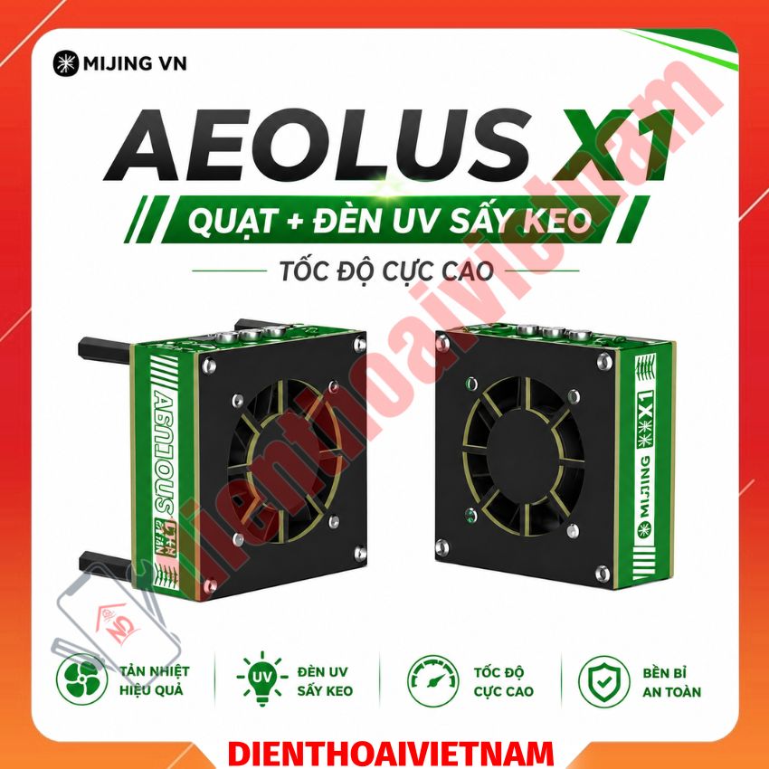Quạt + Đèn UV sấy keo MIJING AEOLUS X1