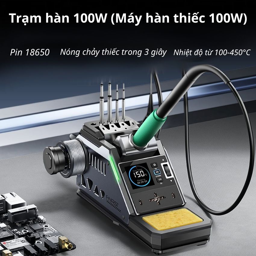 Trạm Hàn Thông Minh FNIRSI 100W – Hàn Di Động, Gia Nhiệt - Ảnh 3