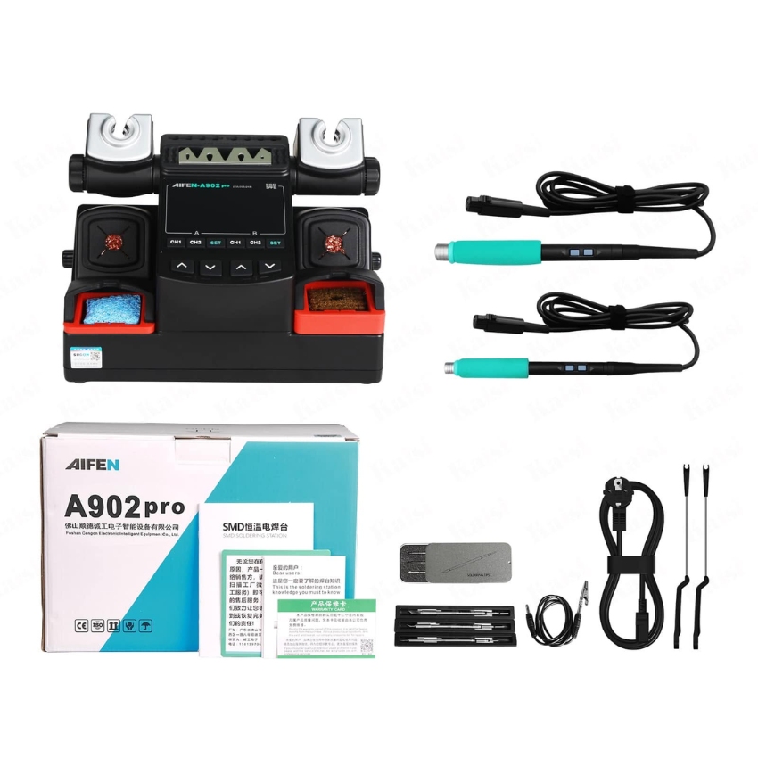 Máy hàn 2 tay Aifen A902 Pro Soldering Station, hỗ trợ tay hàn C210 - C115