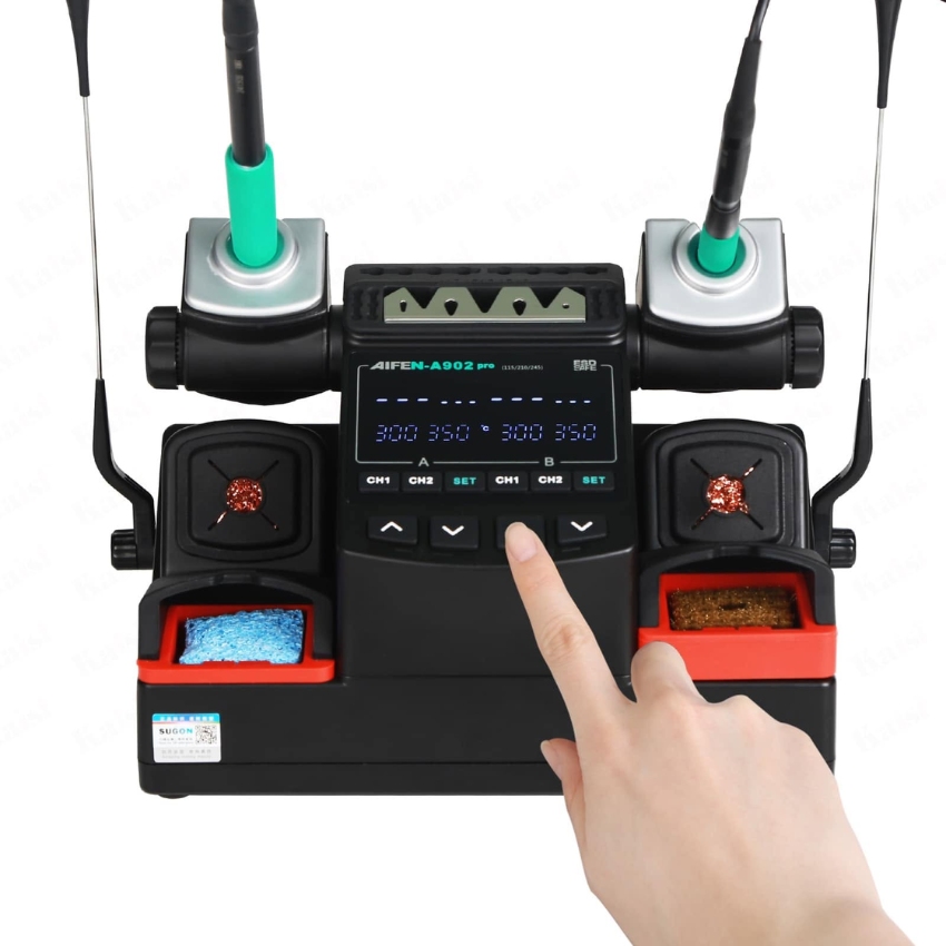 Máy hàn 2 tay Aifen A902 Pro Soldering Station, hỗ trợ tay hàn C210 - C115